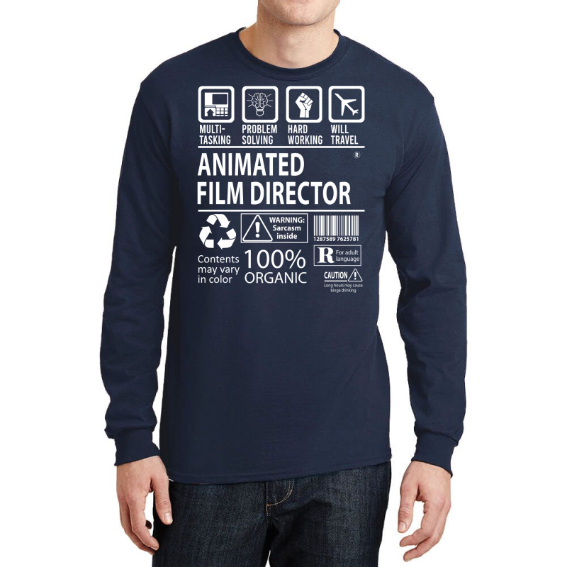 Animated Film Director T   Multitasking Certified Job Gift Item Tee  S Long Sleeve Shirts by jaylalsagwanp | Artistshot