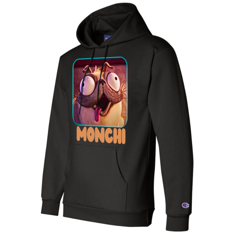 Monchi The Pug Painted Champion Hoodie by damblydutcan | Artistshot