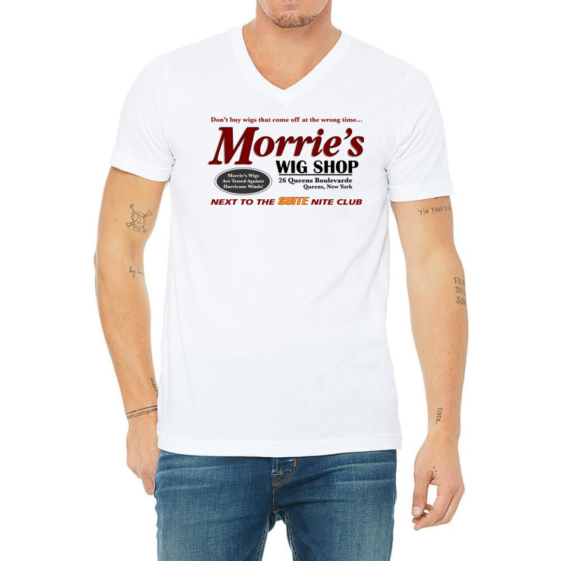 Morrie’s Wig Shop V-Neck Tee by damblydutcan | Artistshot