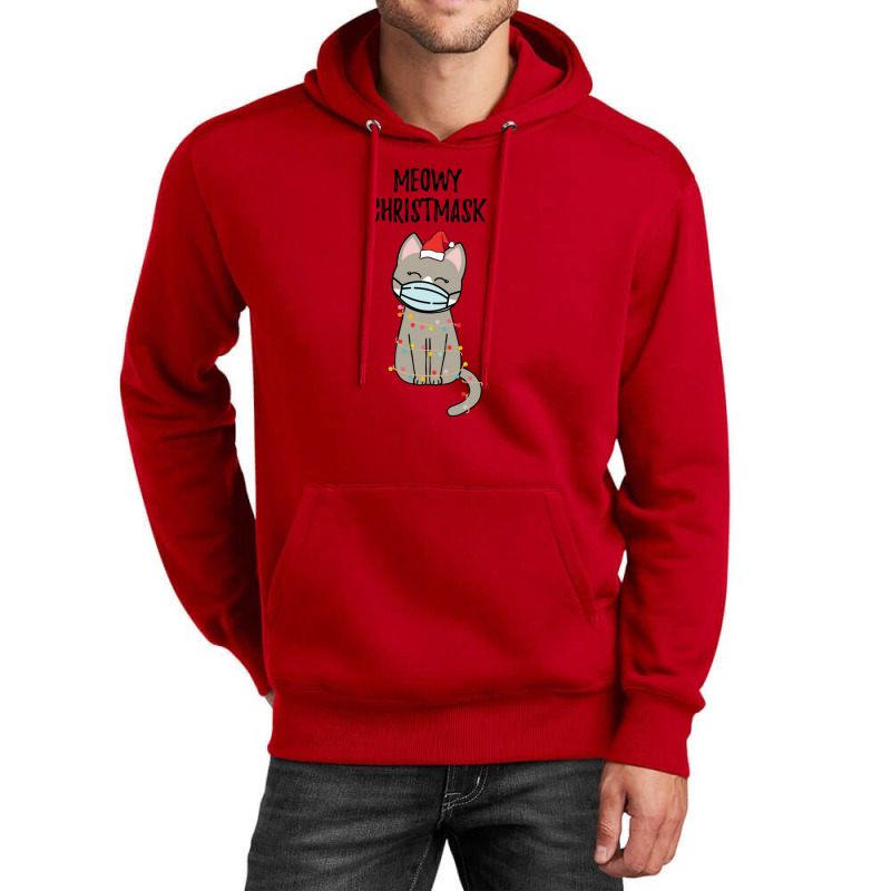 Meowy Christmask Cute Christmas Ca Unisex Hoodie | Artistshot