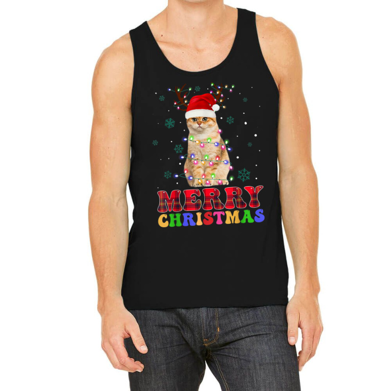 Merry Christmas Cat Gift Men Women Kids Funny Cat Christmas Tank Top | Artistshot