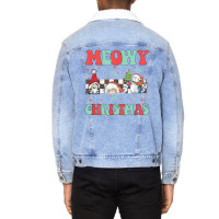 Merry Christmas Cute Cats Funny Ugly Christmas Cat Lover Unisex Sherpa-lined Denim Jacket | Artistshot