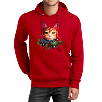 Orange Cat Christmas Vintage Cat Xmas Christmas Cat Pullover Unisex Hoodie | Artistshot