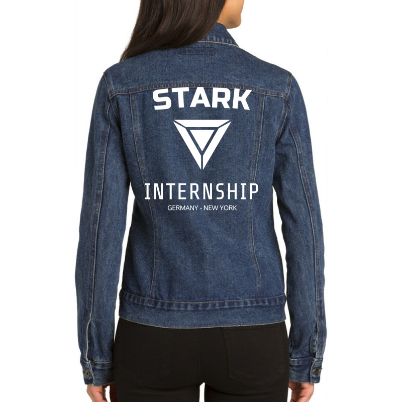 Stark Internship Ladies Denim Jacket by antreuginted | Artistshot