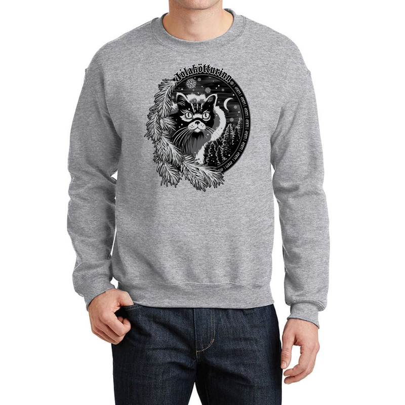 Yule Cat Jolakotturinn Icelandic Christmas Cat Crewneck Sweatshirt | Artistshot