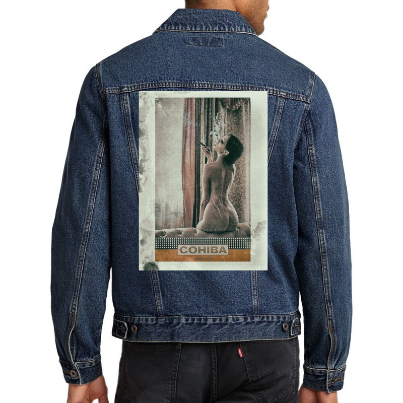 Cuban Cigar & Sexy Lady Men Denim Jacket by yaelimargidd | Artistshot