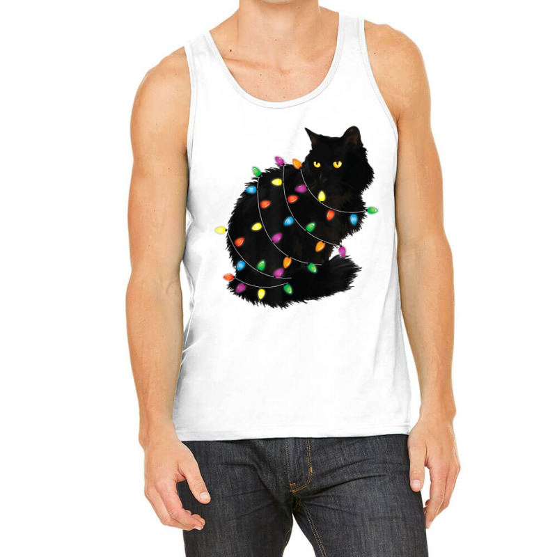 Black Cat Christmas Cat Mom Cat Dad Funny Xmas Cat Tank Top | Artistshot