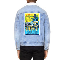 House Of Frankenstein  Vintage Universal Horror Film Poster Classic  T Unisex Sherpa-lined Denim Jacket | Artistshot