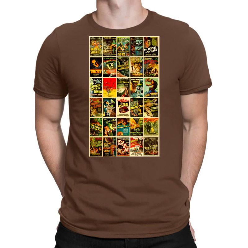 Vintage Classic Horror Monster Movie Posters T-Shirt by enaitzriskusq | Artistshot