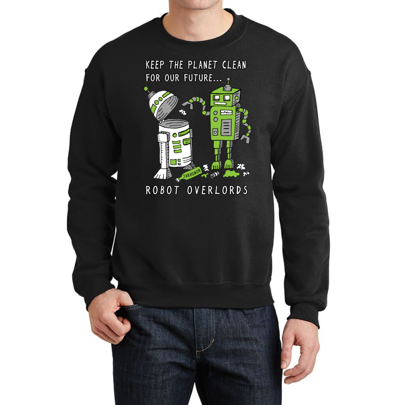 Robot Earth Crewneck Sweatshirt by damblydutcan | Artistshot