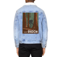 Visit Endor Unisex Sherpa-lined Denim Jacket | Artistshot