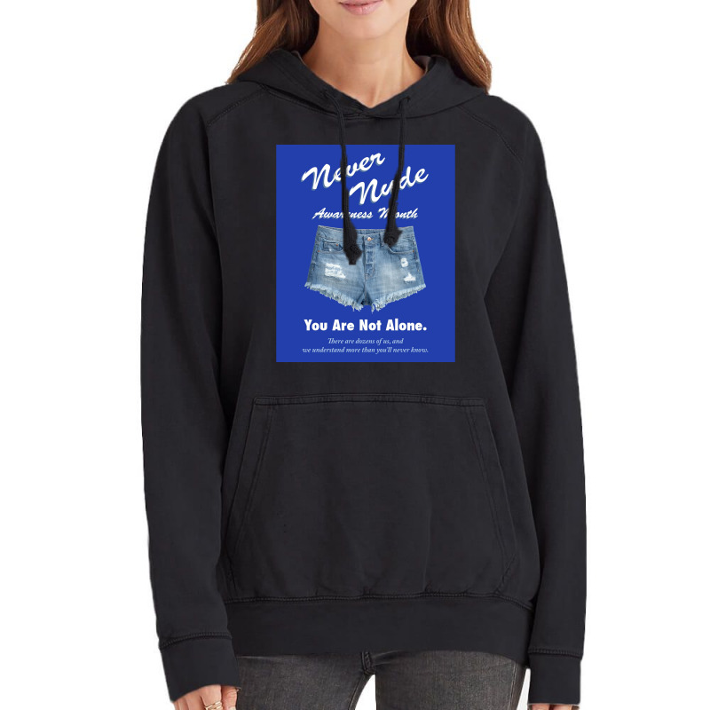 Never Nude Awareness Month Poster Music Vintage Hoodie | Artistshot