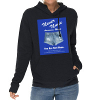 Never Nude Awareness Month Poster Music Lightweight Hoodie | Artistshot