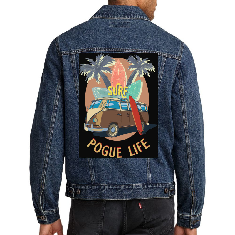 Pogue Life Obx Retro Poster Men Denim Jacket | Artistshot