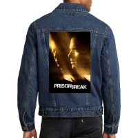 Prison Break Faces Poster Red Men Denim Jacket | Artistshot