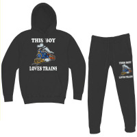 This Boy Loves Trains Gift Train Wagon Lover Gifts Hoodie & Jogger Set | Artistshot