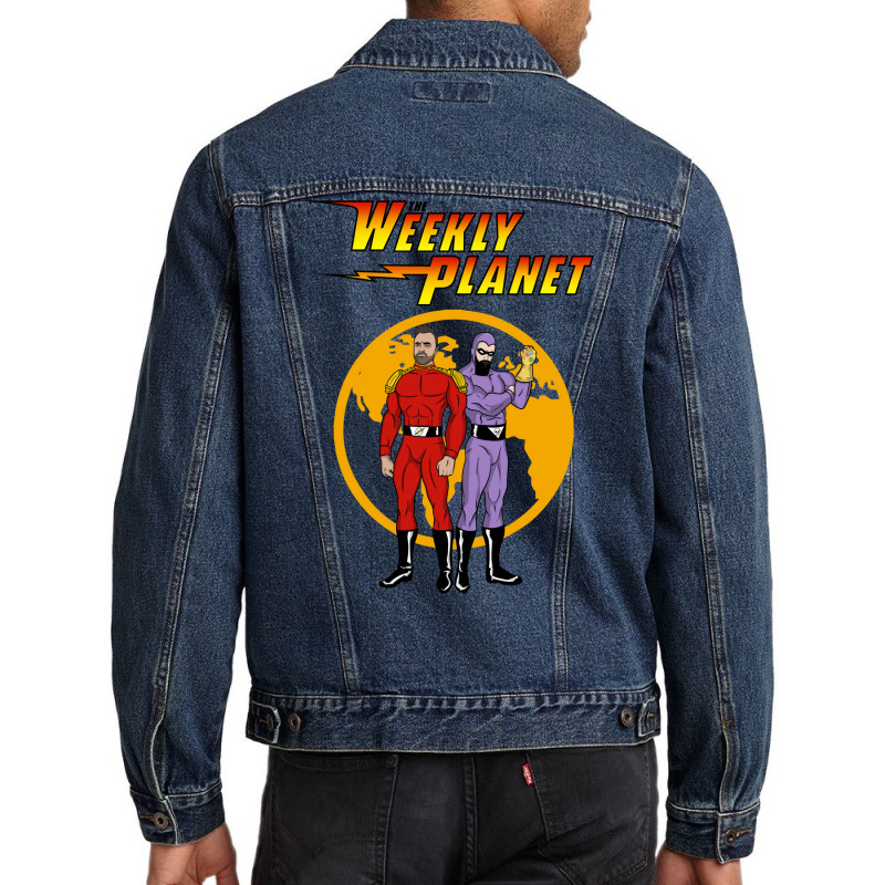 Weekly Planet Vs. Defenders Of The Earth Men Denim Jacket by enaitzriskusq | Artistshot