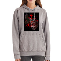 Vegvisir Odins Eye And Raven Vikings  Yellow Red Vintage Hoodie | Artistshot