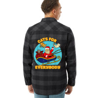 Cats For Everybody Christmas Cat Flannel Shirt | Artistshot