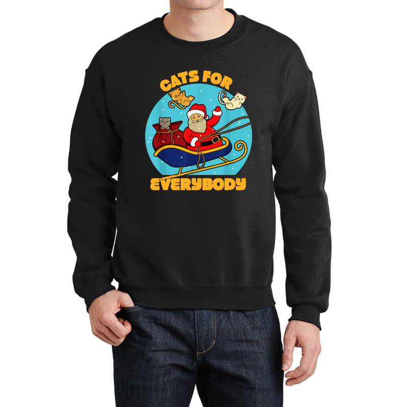 Cats For Everybody Christmas Cat Crewneck Sweatshirt | Artistshot