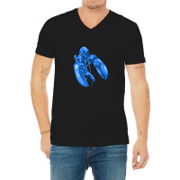 Blue Lobster Jumpscare Meme Drawing Graphique V-neck Tee | Artistshot