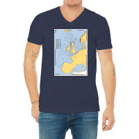 Uk Shipping Forecast Map  Blue Nostalgia Cute V-neck Tee | Artistshot