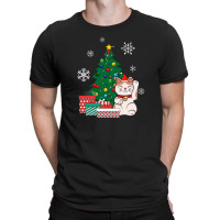 Lucky Cat Around The Christmas Tree Lucky Cat T-shirt | Artistshot