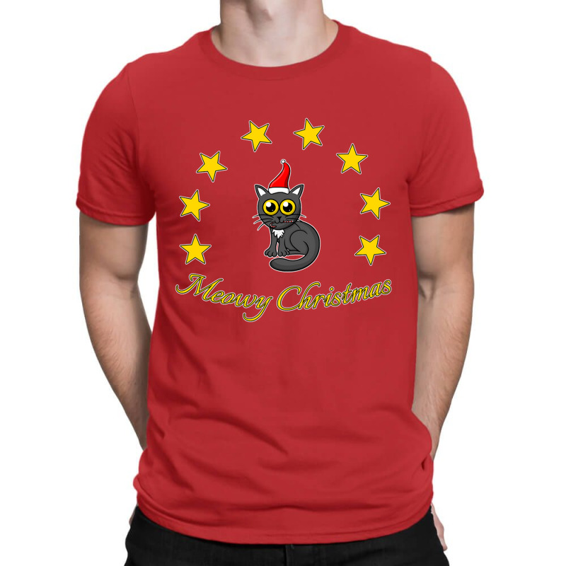 Meowy Christmas   Christmas With Cat T-shirt | Artistshot