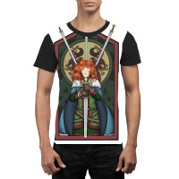 Warrior Woman Surrounded By Swords  80s Nature Graphic T-shirt | Artistshot