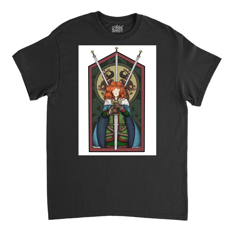 Warrior Woman Surrounded By Swords  80s Nature Classic T-shirt | Artistshot