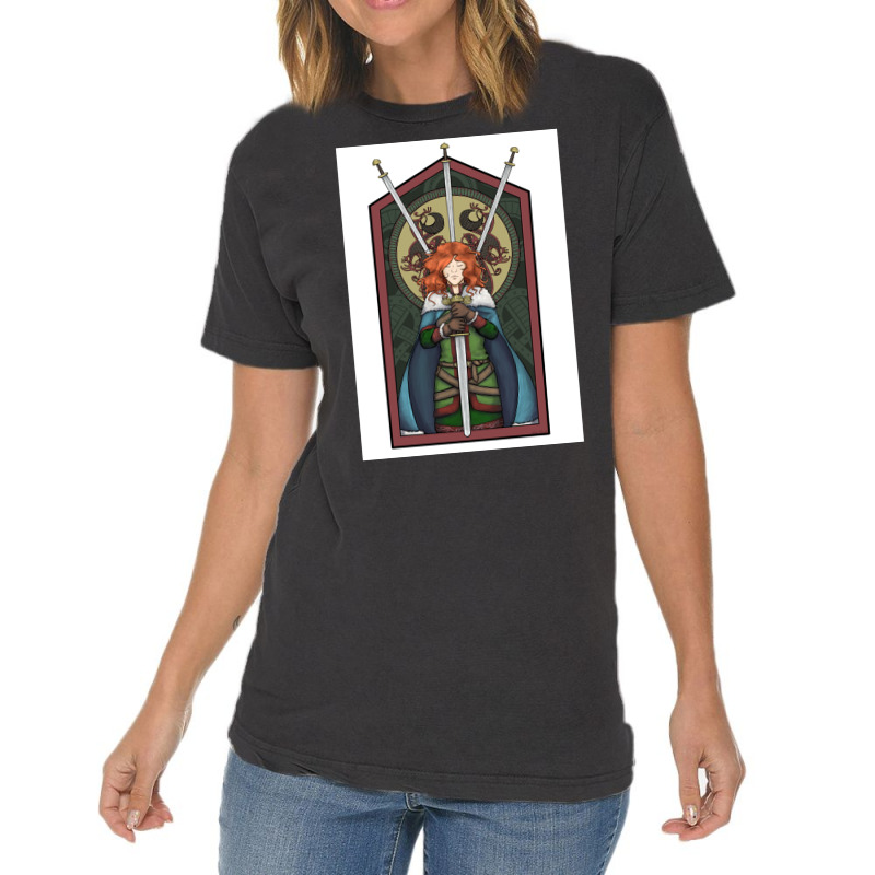 Warrior Woman Surrounded By Swords  80s Nature Vintage T-shirt | Artistshot