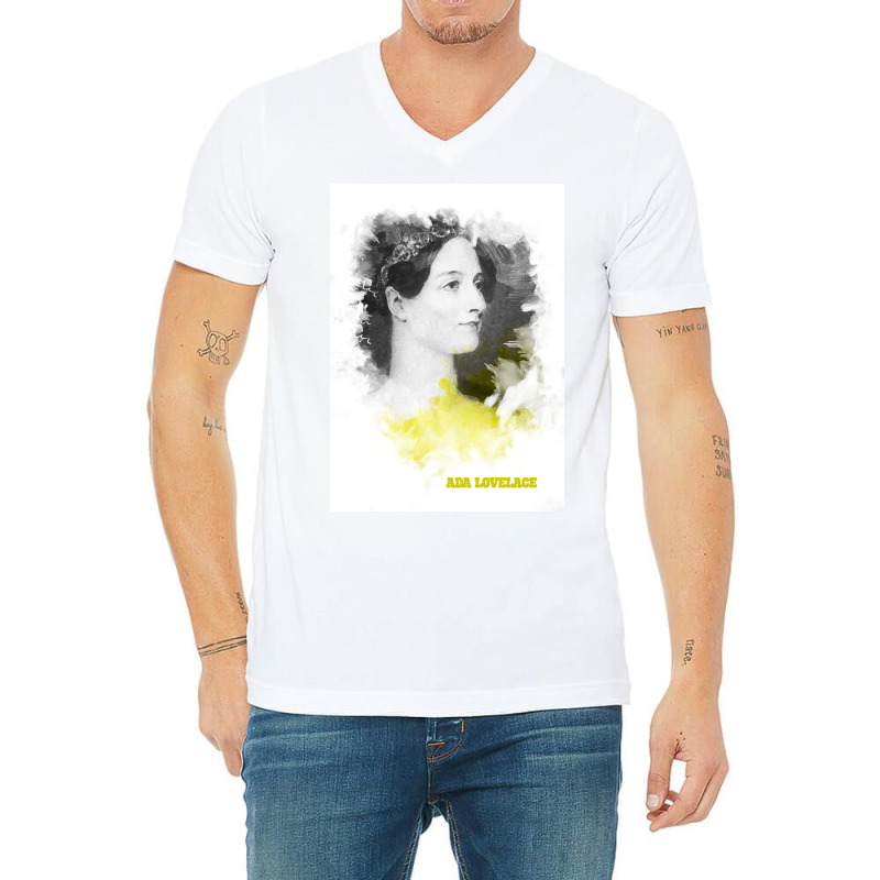 Ada Lovelace Painting Art V-neck Tee | Artistshot