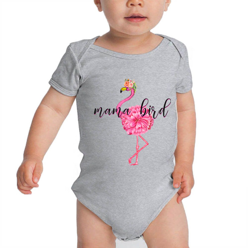 Flower Pink Mama Bird Momma Flamingo Summer Sea 2019 Floral Baby Bodysuit by Iribe890 | Artistshot