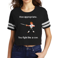 How Appropriate You Fight Like A Cow Scorecard Crop Tee | Artistshot