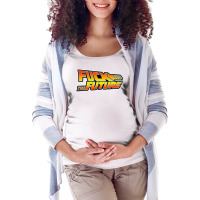 Fuck The Future (white Border) Maternity Scoop Neck T-shirt | Artistshot