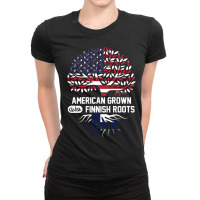 American Grown Finnish Roots Ladies Fitted T-shirt | Artistshot