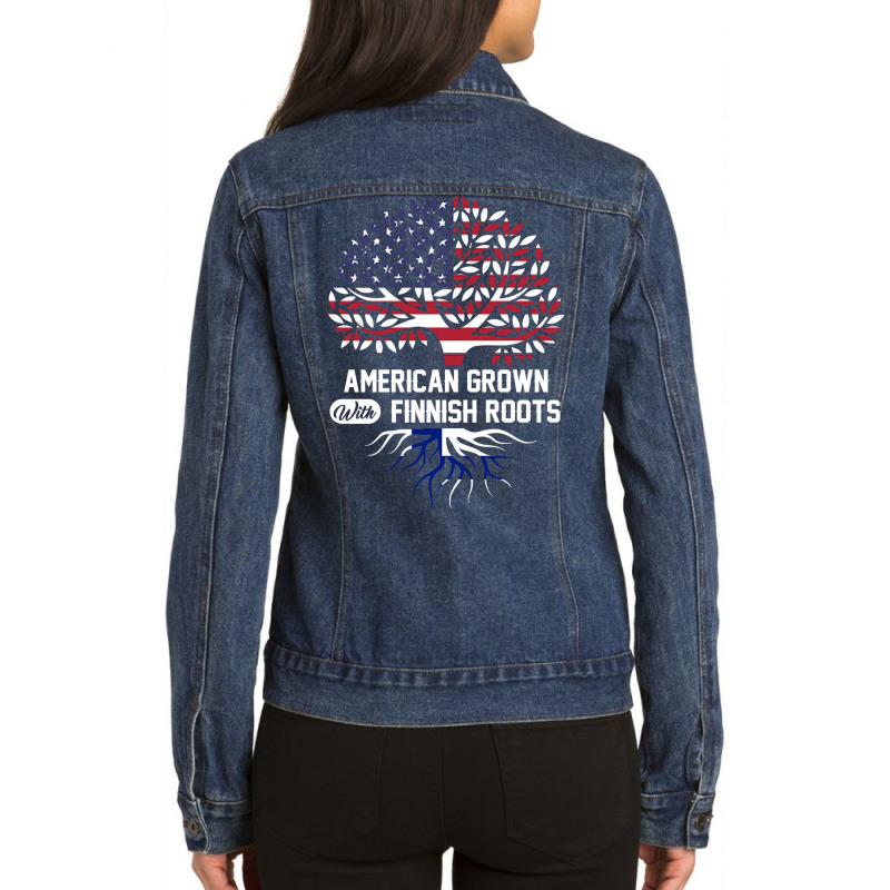 American Grown Finnish Roots Ladies Denim Jacket by Ayraza | Artistshot