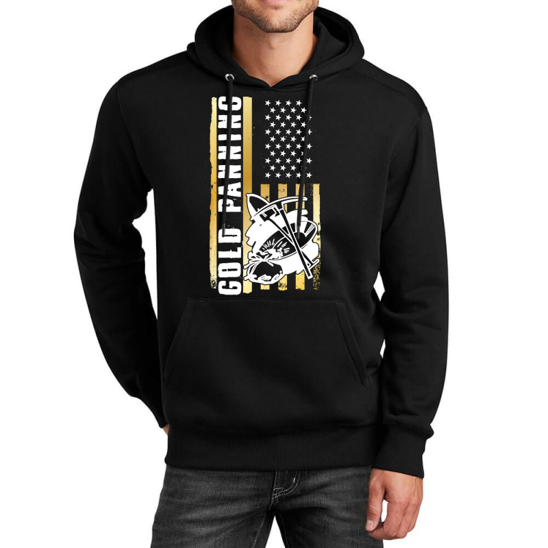 Limited Edition American Flag Gold Panning Gold Miner Treasure Hunting Unisex Hoodie by Bostic Walling | Artistshot