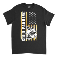 Limited Edition American Flag Gold Panning Gold Miner Treasure Hunting Classic T-shirt | Artistshot