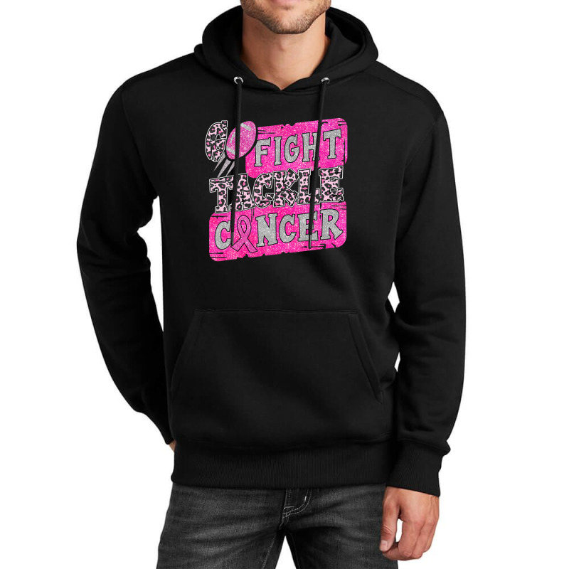 Pink Breast Cancer Awareness Football Go Fight Tackle Cancer Unisex Hoodie by doreaumafilak | Artistshot