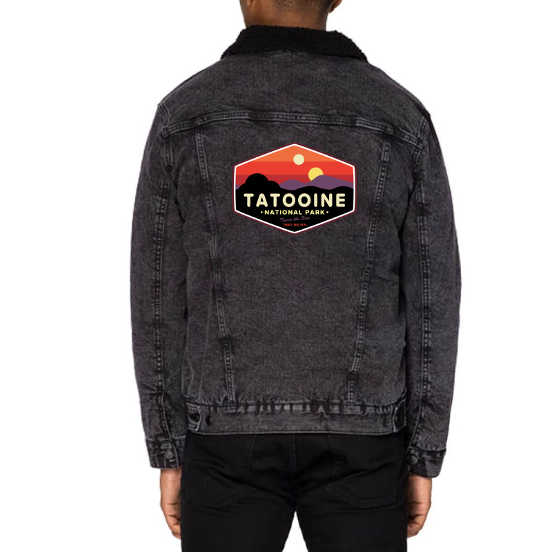 Tatooine National Park 1 Unisex Sherpa-Lined Denim Jacket by MeganCangelosi | Artistshot