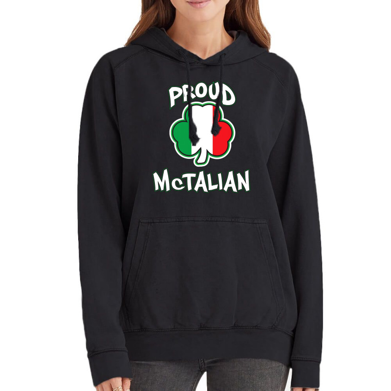 Mctalian Irish And Italian Pride Shamrock St Patricks Day Vintage Hoodie | Artistshot