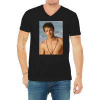 Ian Somerhalder Shirtless V-neck Tee | Artistshot