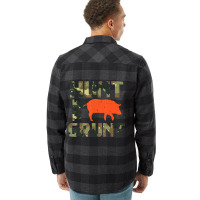 Hot Trend Camo Hunt The Grunt Hog Vintage Wild Boar Hunting Hunt Dad Flannel Shirt | Artistshot