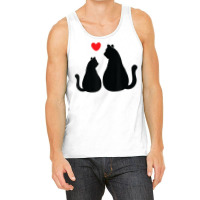 2 Cats Loving Each Other With Heart Feline Graphic T Shirt Tank Top | Artistshot