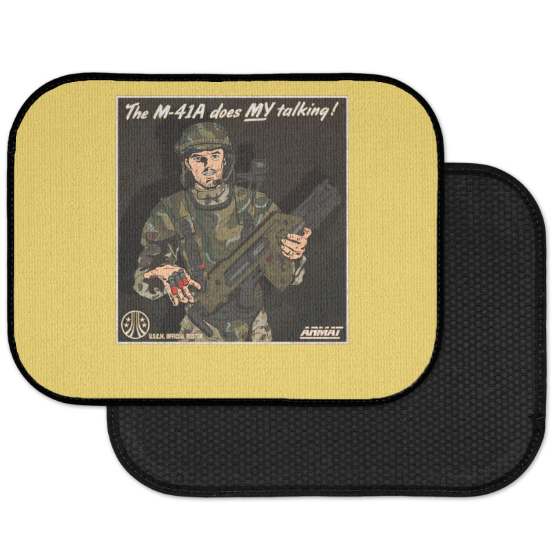 The M41a Does My Talking Rear Car Mat | Artistshot