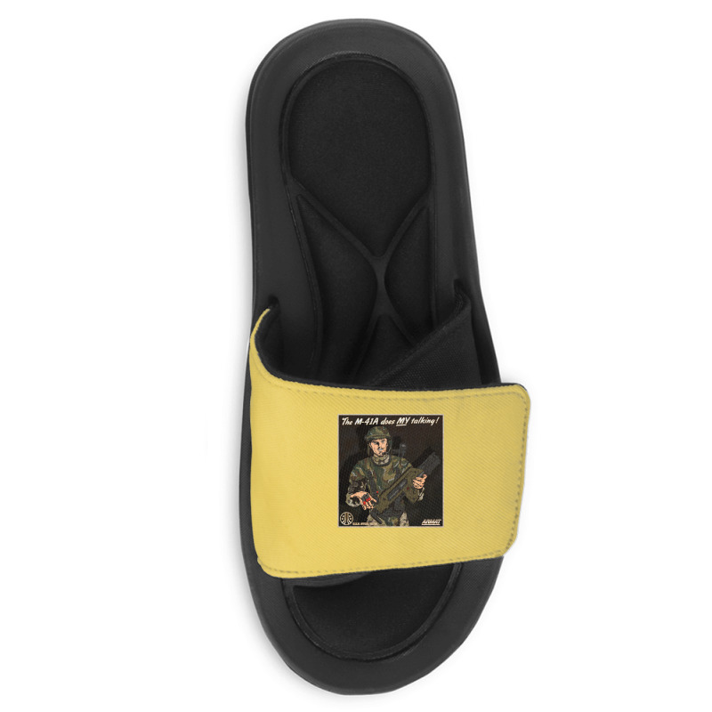 The M41a Does My Talking Slide Sandal | Artistshot