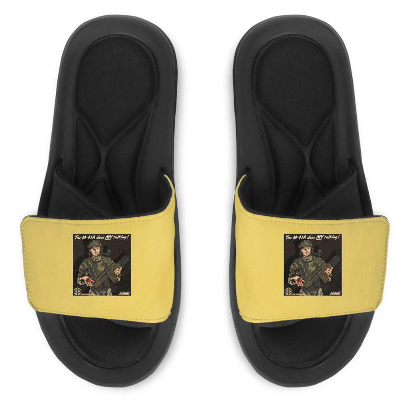 The M41a Does My Talking Slide Sandal | Artistshot