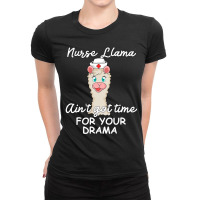 Nurse Llama Funny Nursing Registered Practitioner Gift Ladies Fitted T-shirt | Artistshot