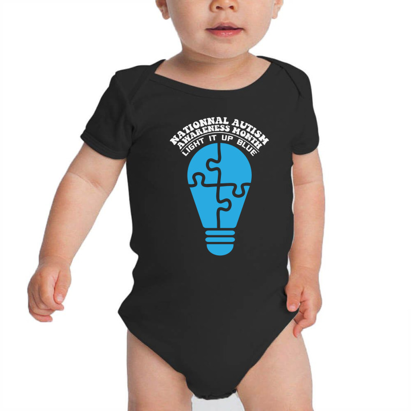 Light It Up Blue Autism Awareness Day Baby Bodysuit by Dragon2020 | Artistshot